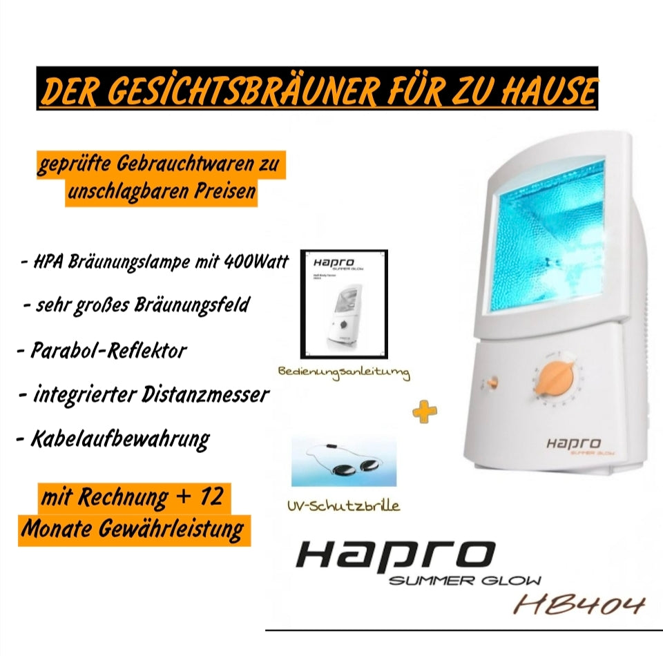 HAPRO SUMMER GLOW HB404 Gesichtsbräuner Oberkörperbräuner Solarium