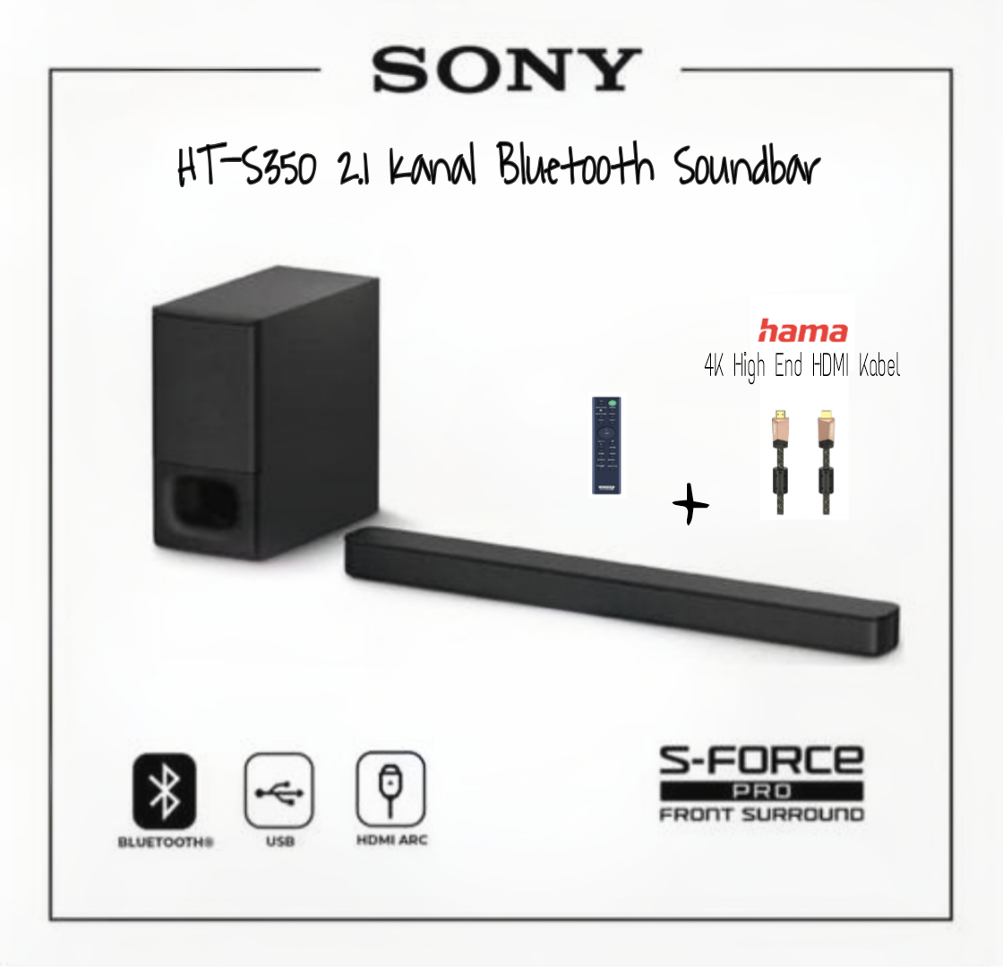 Sony HT-S350 2.1 Kanal Bluetooth Soundbar + Subwoofer (NEUWERTİG)